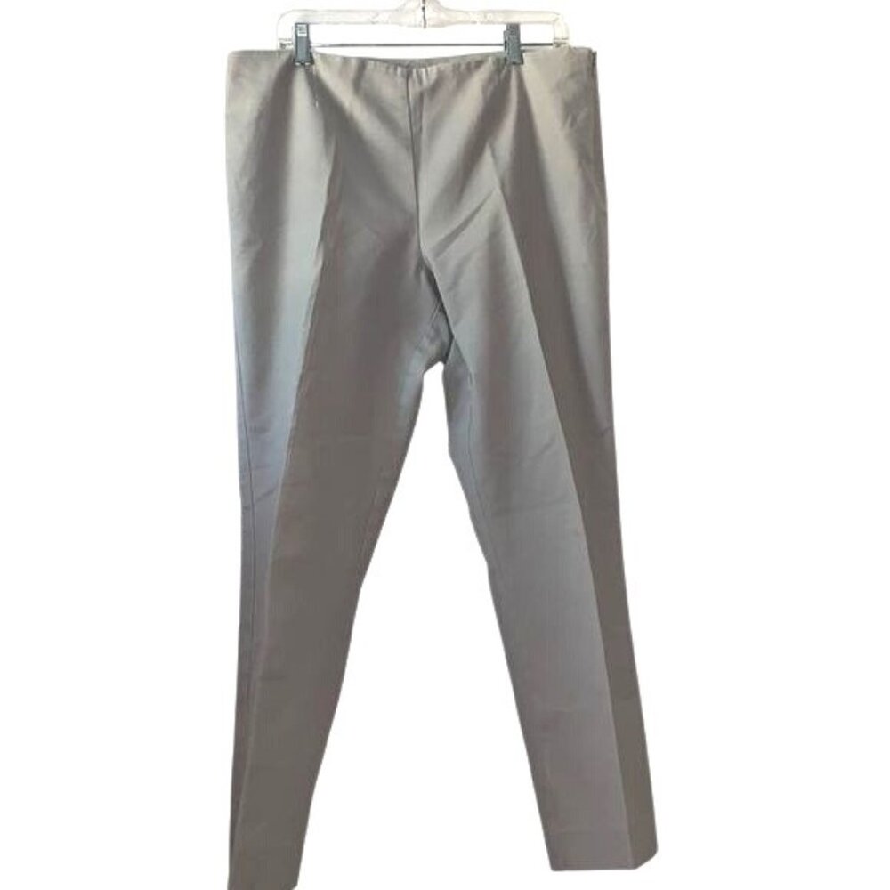 Charter Club Classic Fit Womens Pants Size 14 Gray Cotton Blend Side Zip